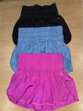 Free People Movement The Way Home Shorts SIZE SMALL Black, Blue, Pink